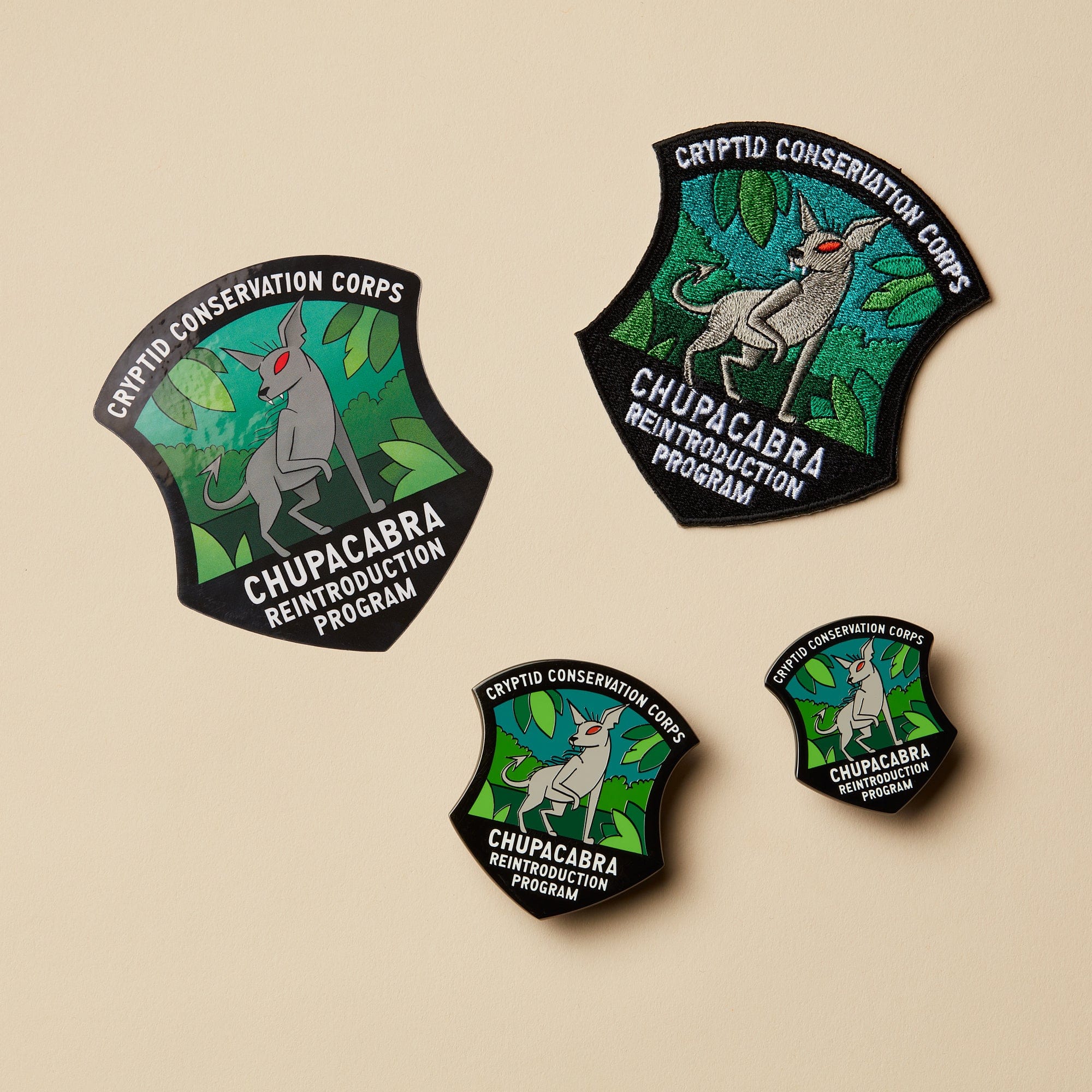 Cryptid Conservation Corps: All Series 2 Patches, Pins, and Stickers Set - Image 3