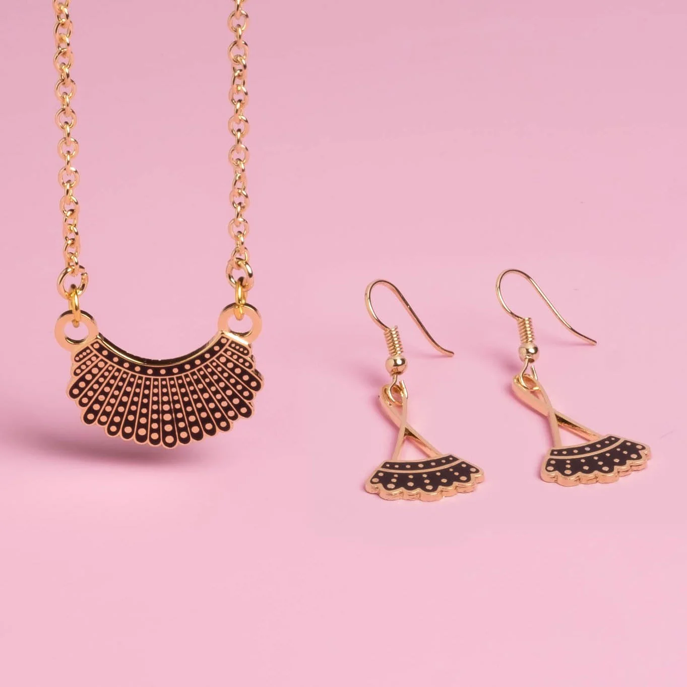 Dissent Collar Drop Earrings + Necklace (set) - Image 3