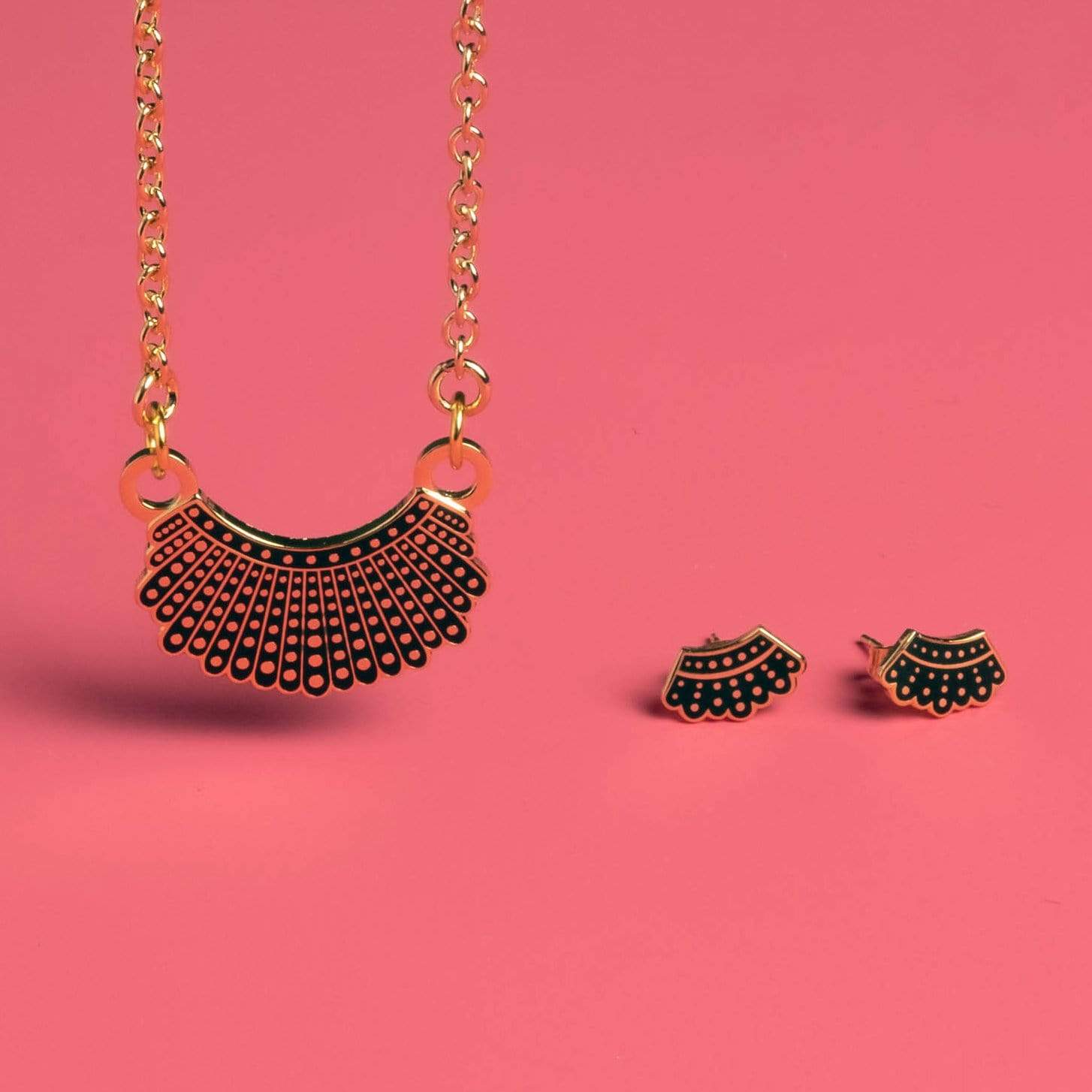 Dissent Collar Stud Earrings + Necklace (set) - Image 12