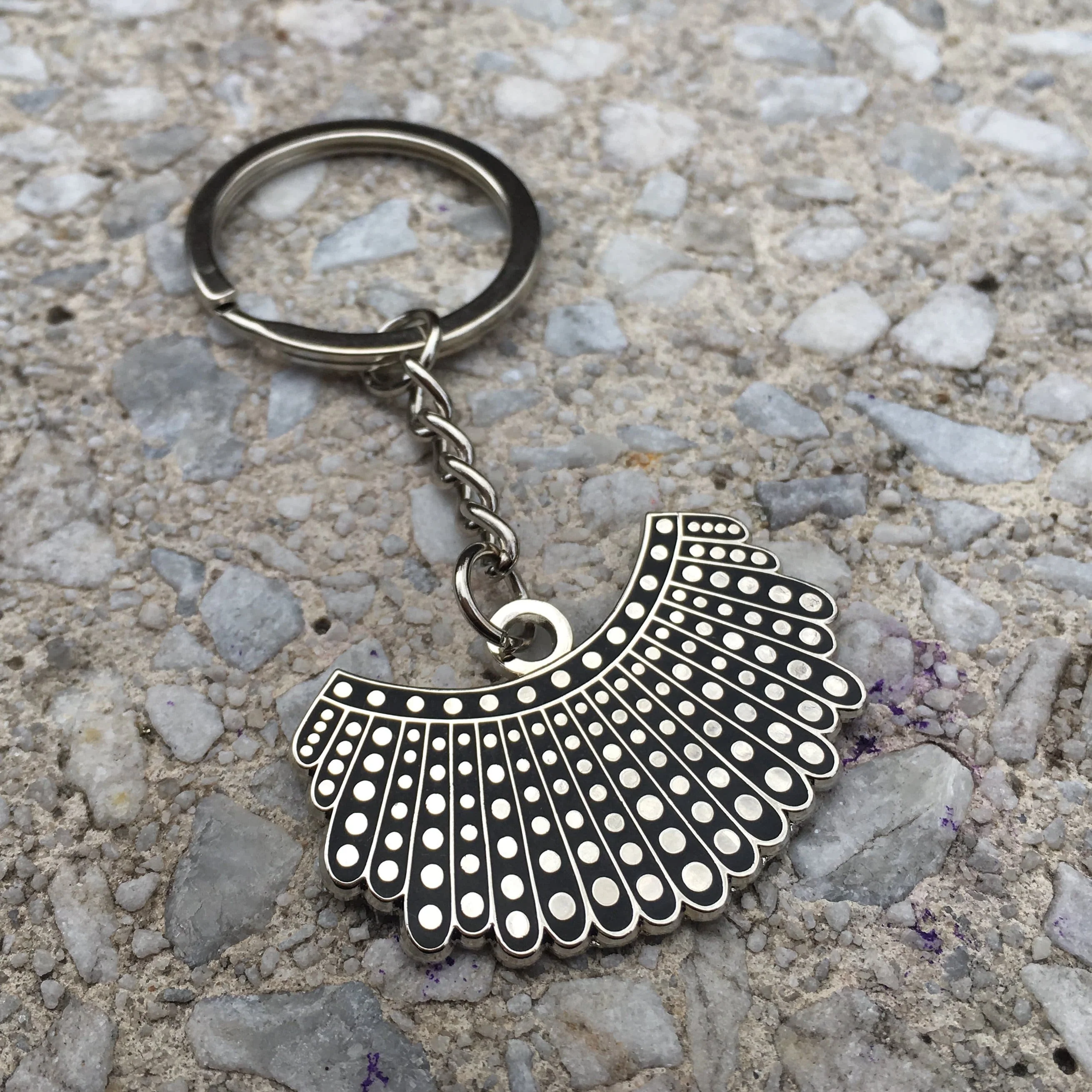 Dissent Collar Keychain - Hard Enamel