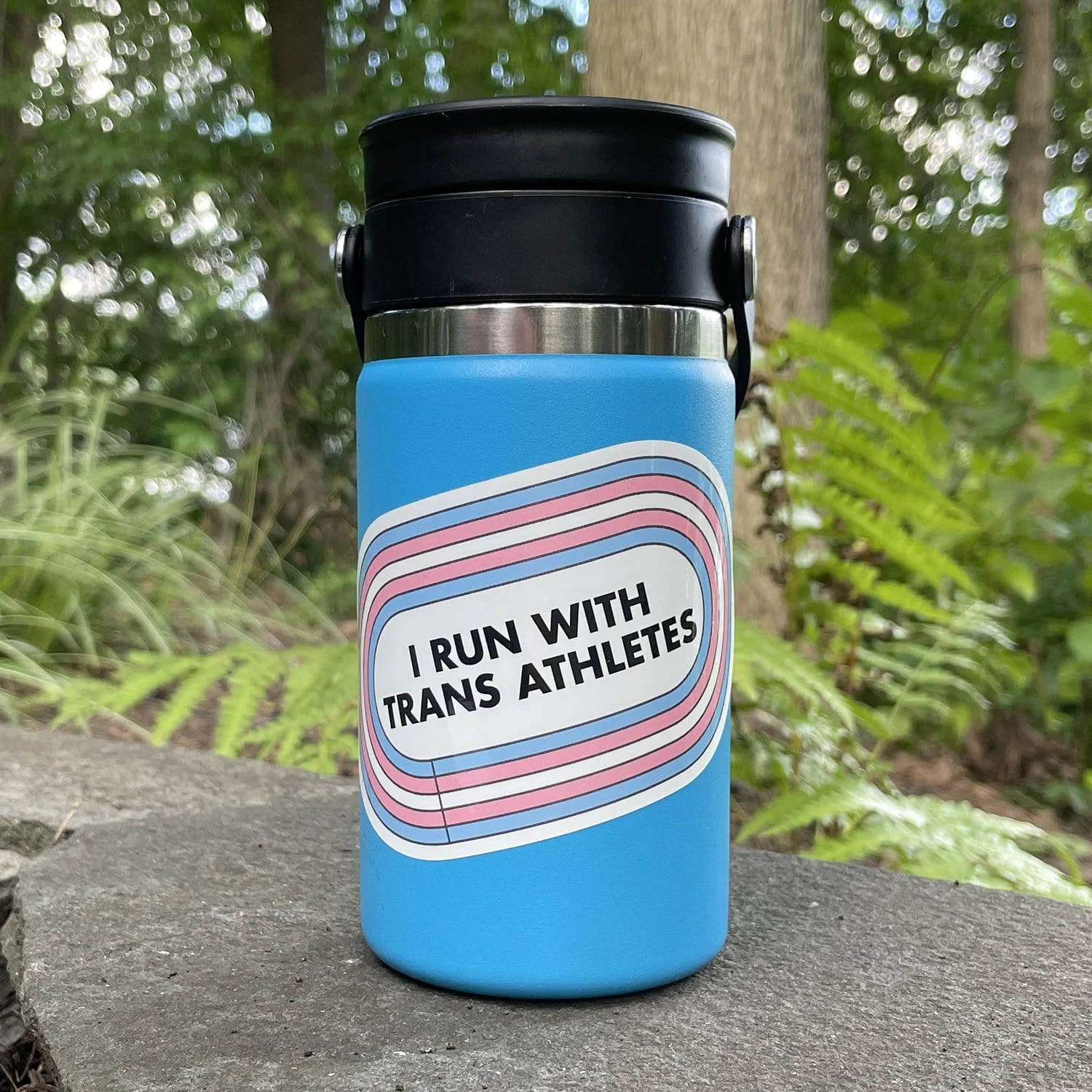 I Run With Trans Athletes - Sticker - Image 2