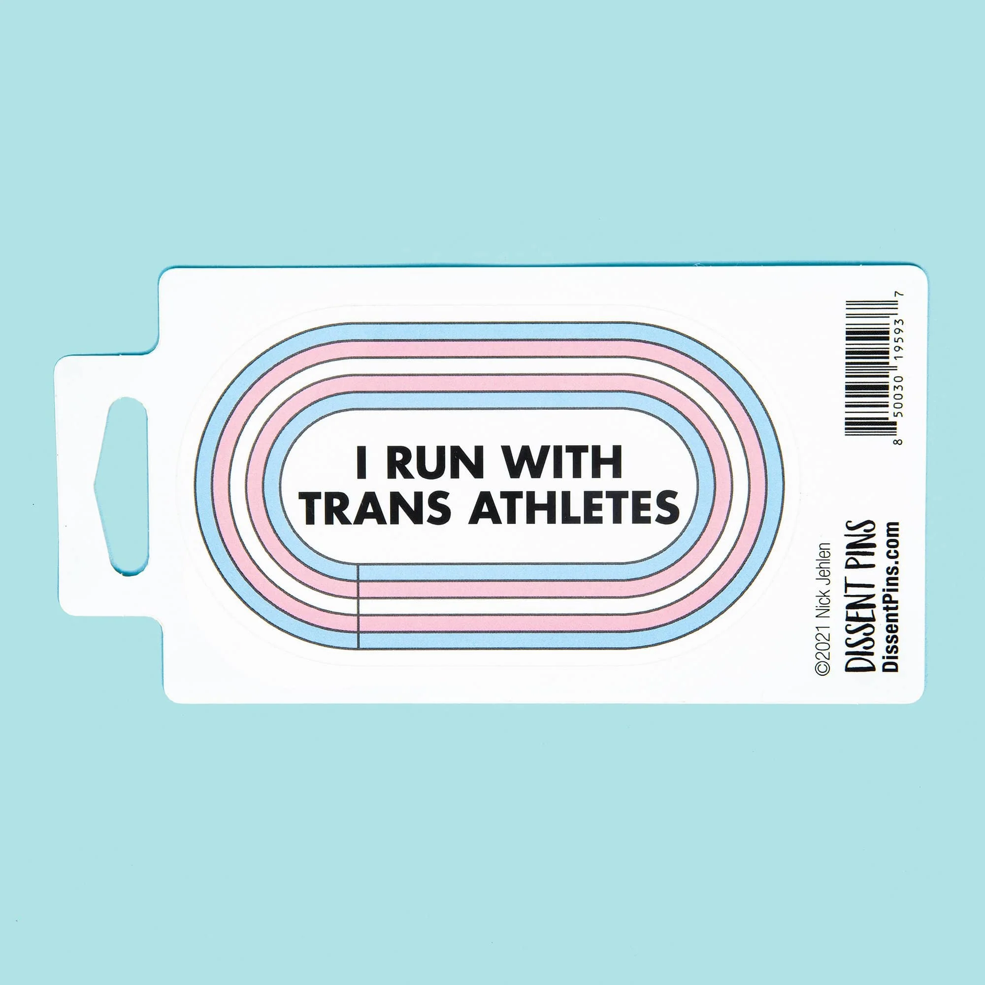 I Run With Trans Athletes - Sticker - Image 3