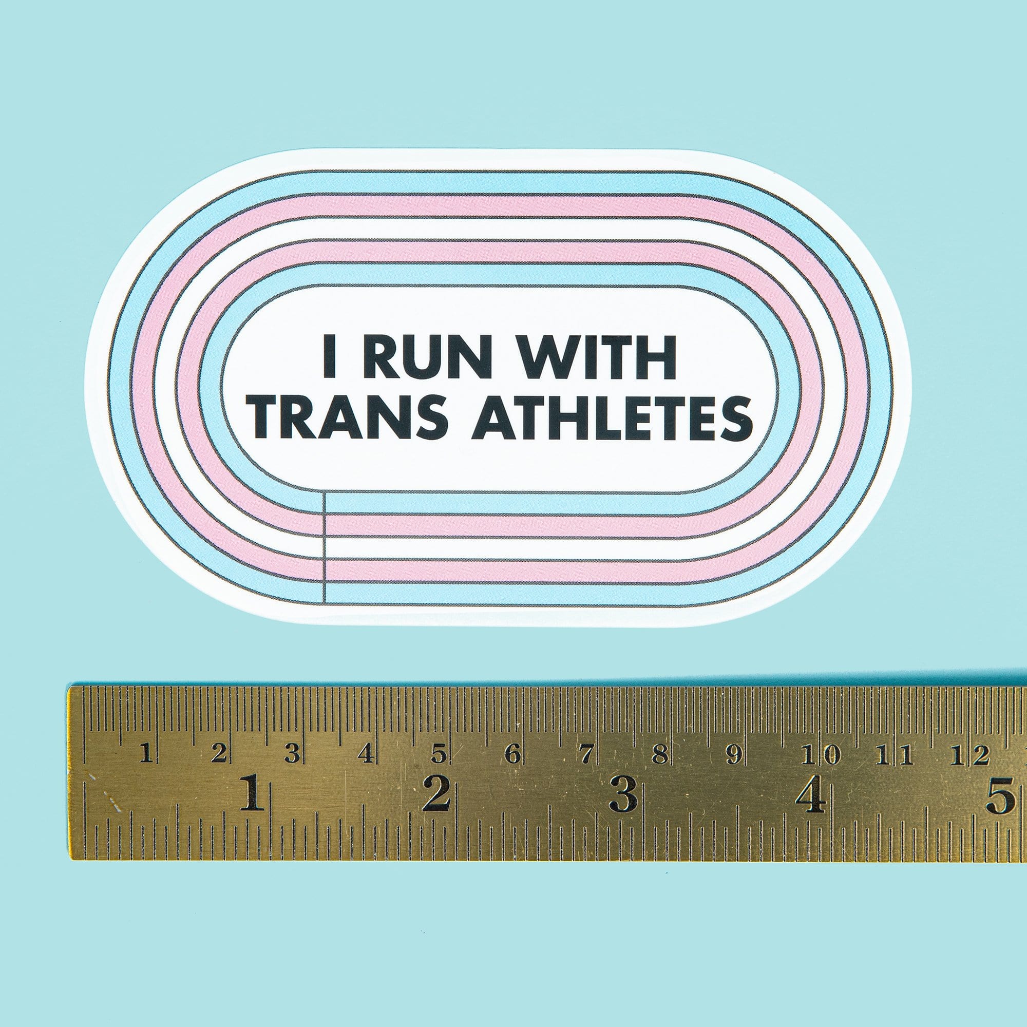 I Run With Trans Athletes - Sticker - Image 4