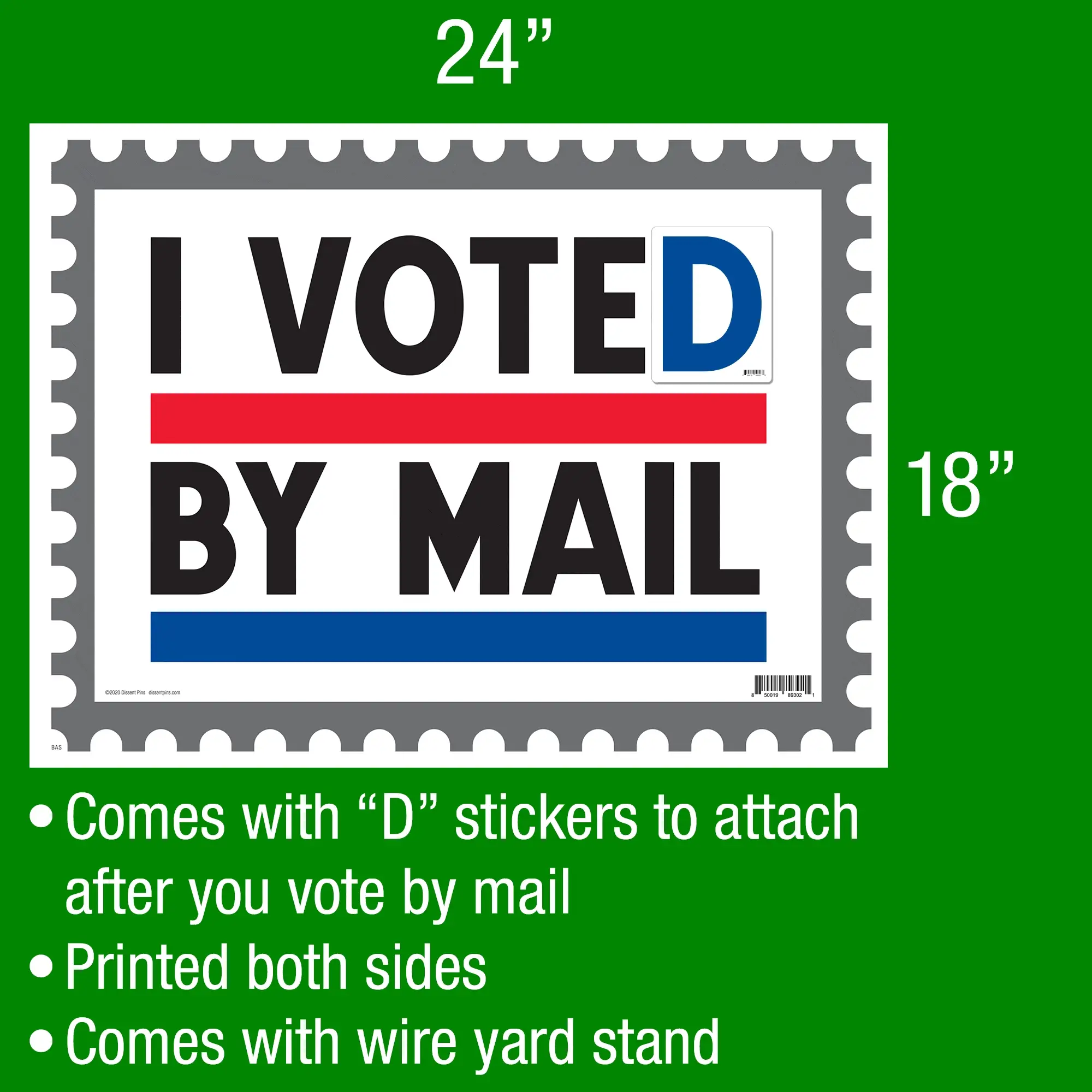 I Voted by Mail Yard Sign - Image 4