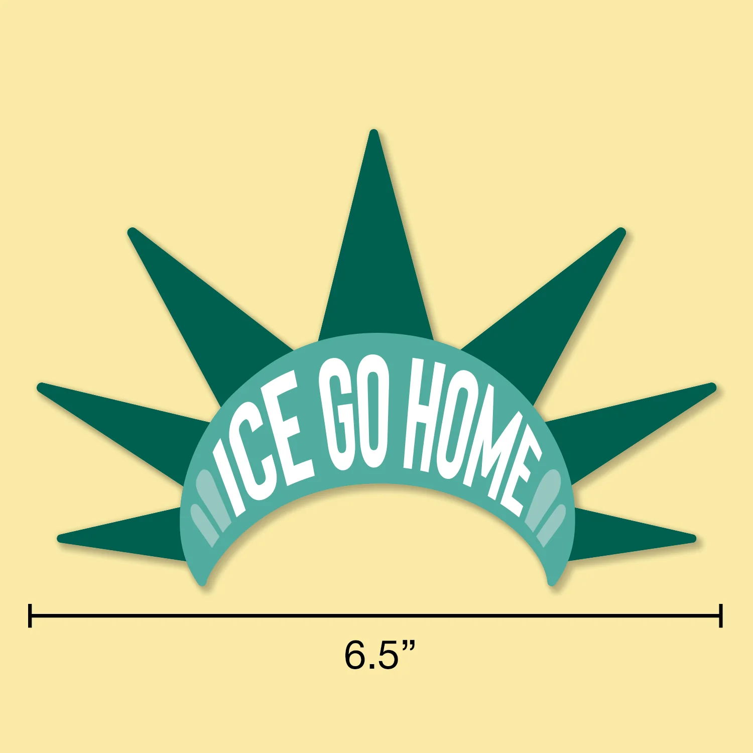 ICE Go Home Liberty Bumper Sticker or Car Magnet - Image 4