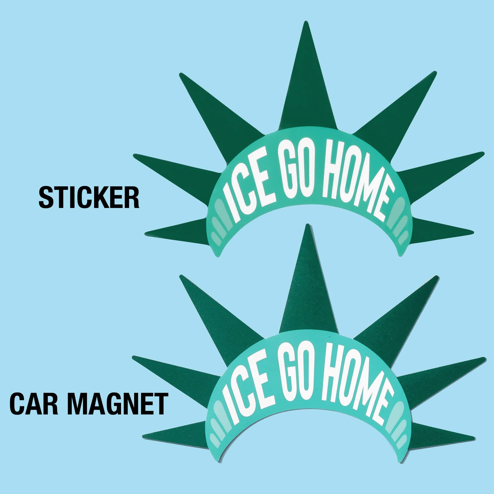 ICE Go Home Liberty Bumper Sticker or Car Magnet - Image 5