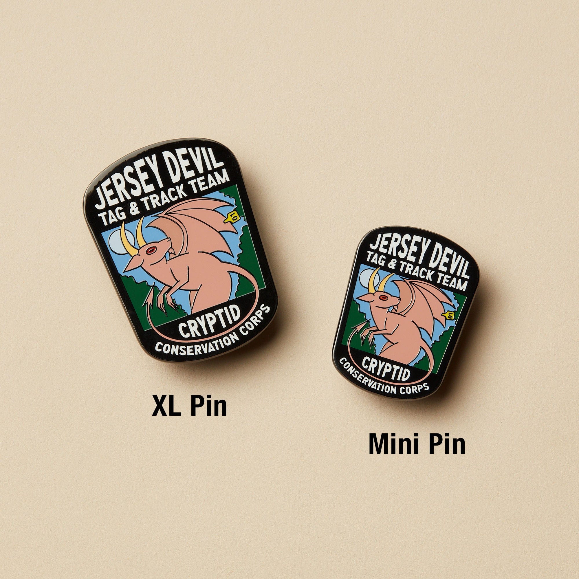 Jersey Devil Set: Pin, Sticker, and Patch - Image 6