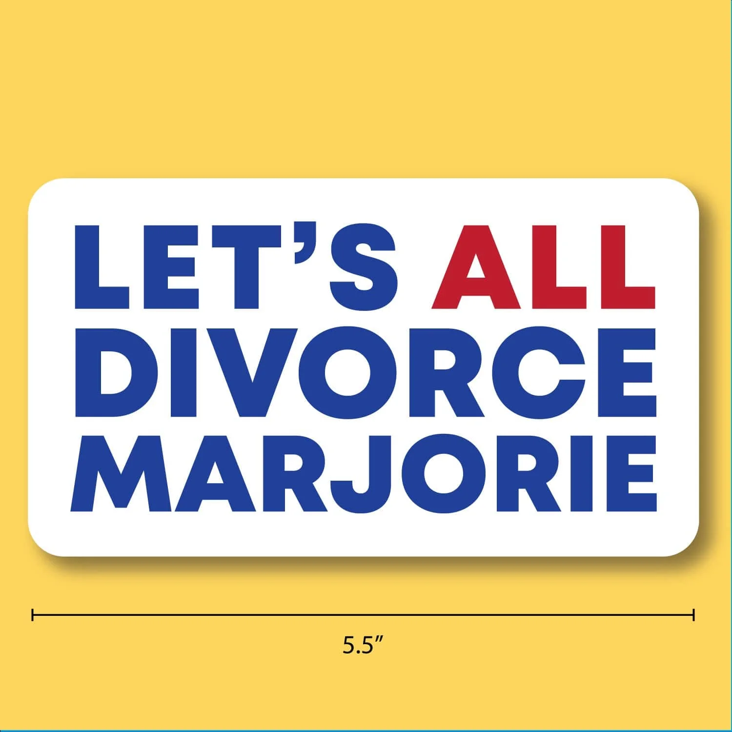 Let's All Divorce Marjorie - Sticker - Image 2