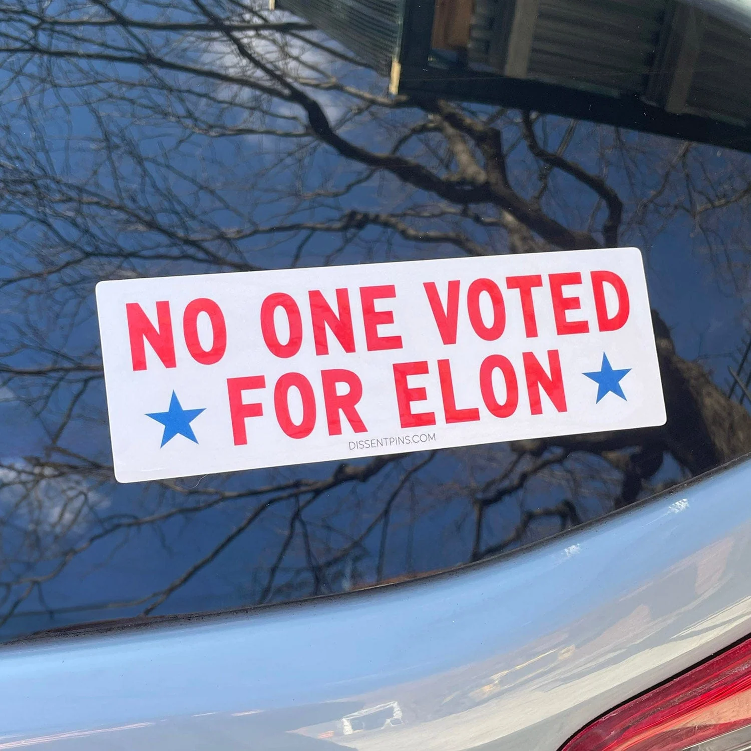 No One Voted for Elon Bumper Sticker - Image 2