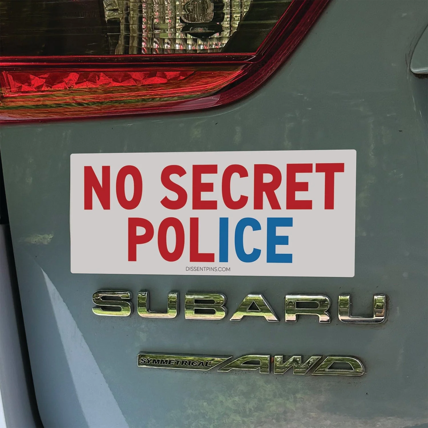 No Secret Police Bumper Sticker or Car Magnet - Image 4