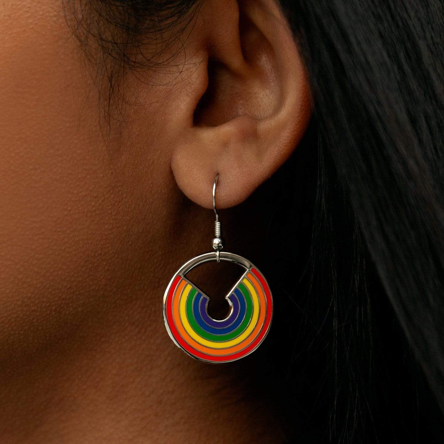 Pride Rainbow Drop Earrings - Image 5