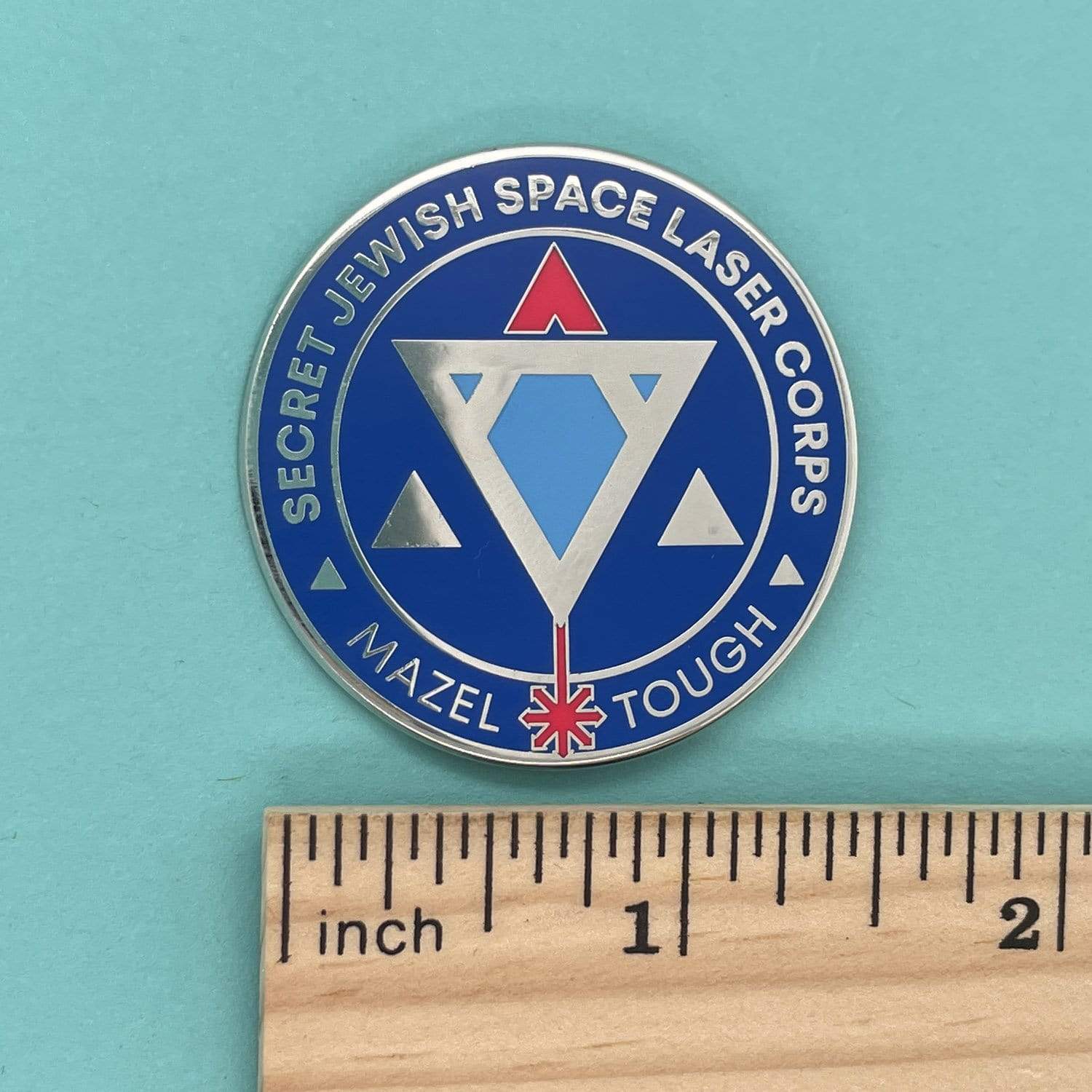 Secret Jewish Space Laser Corps Enamel Pin - Image 5