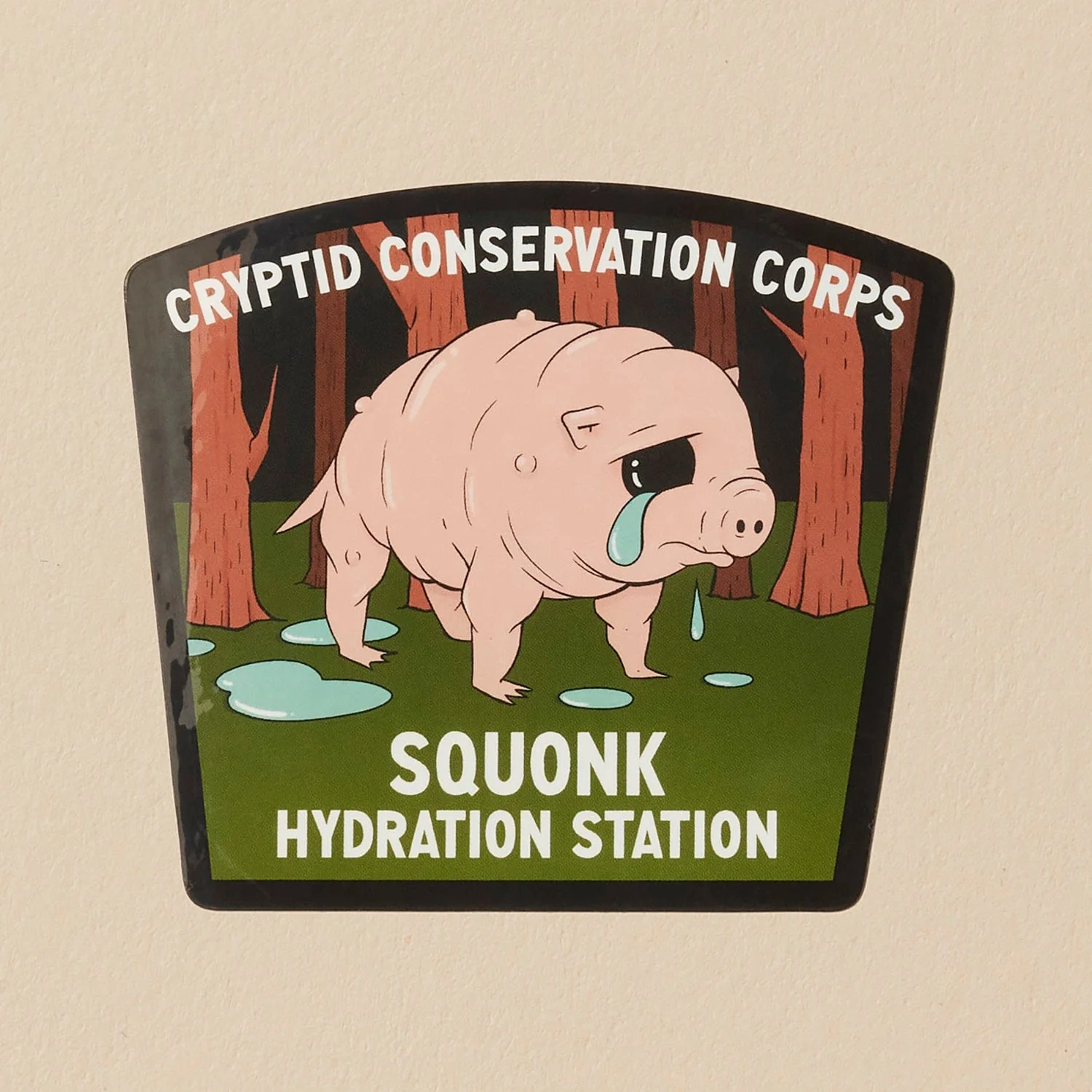 Squonk Hydration Station Set: Pin, Sticker, and Patch - Image 2
