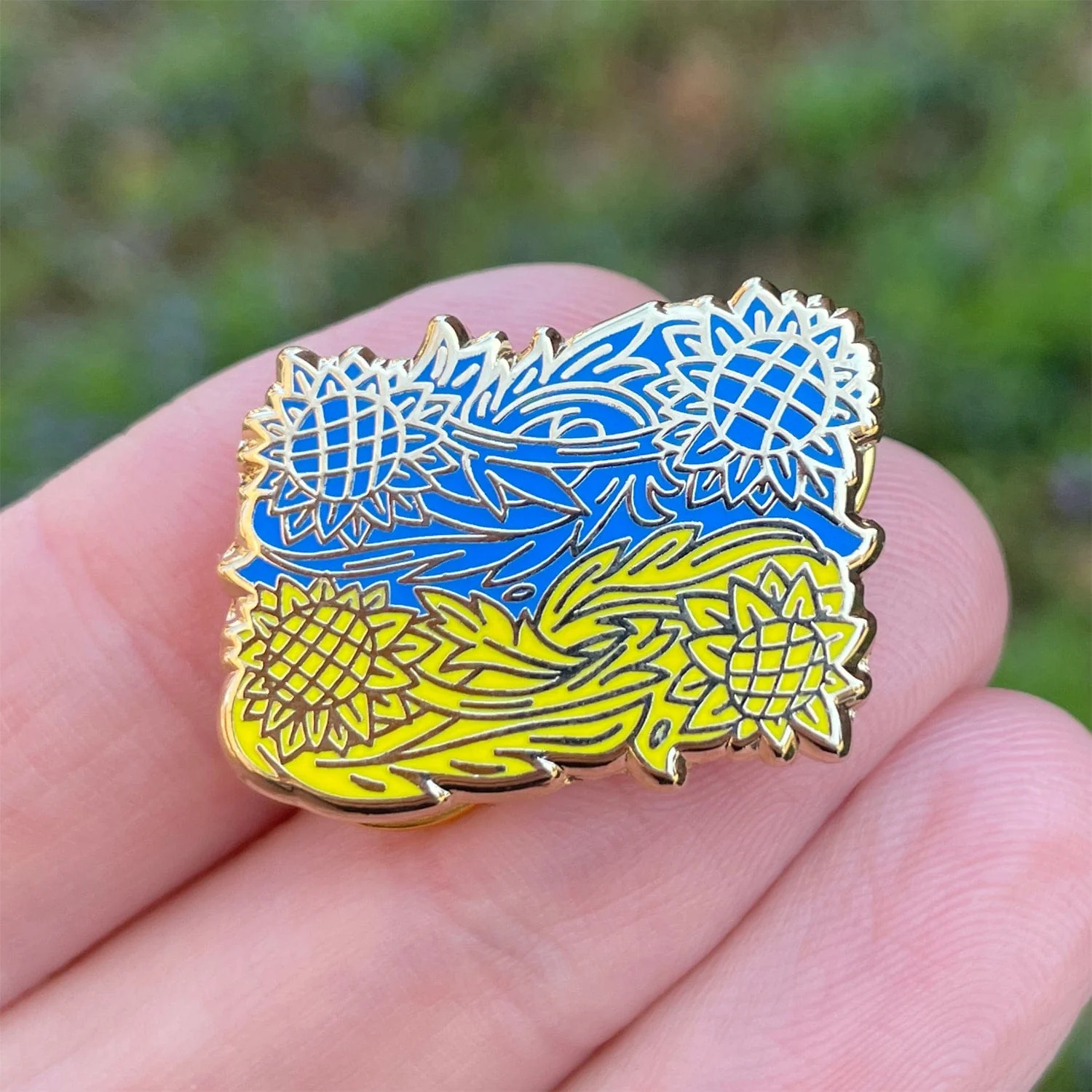 Ukraine Flag Enamel Pin by VikaVita - Image 3