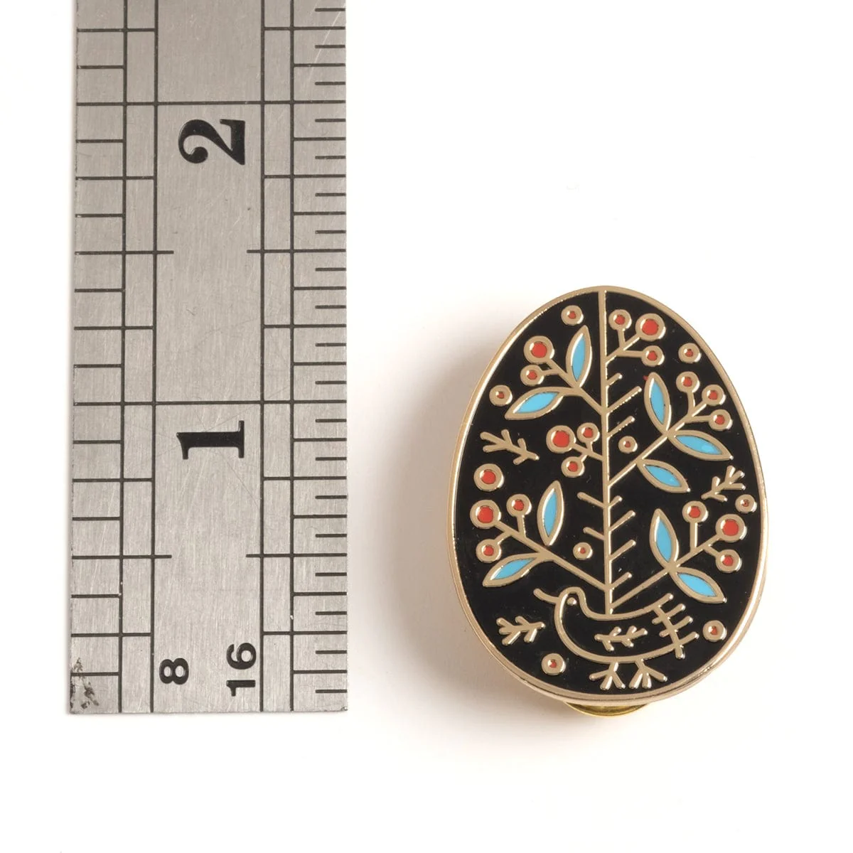 Ukrainian Easter Egg (Pysanka) Pin - Pine Tree - Image 4