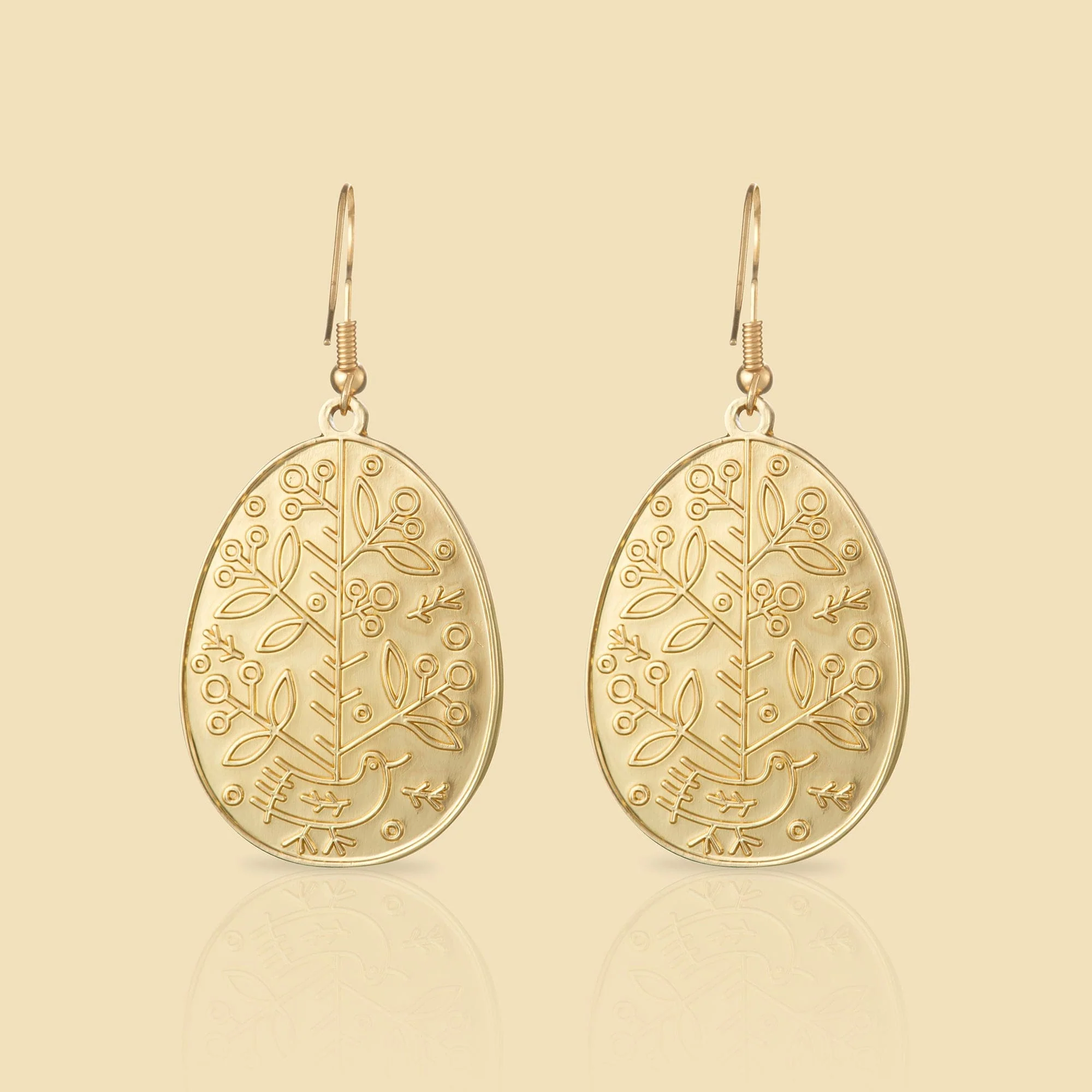 Ukrainian Easter Egg (Pysanky) Earrings - Pine Tree - Image 7