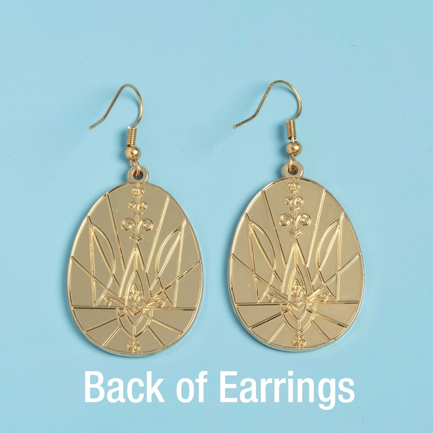 Ukrainian Easter Egg (Pysanky) Earrings - Trident - Image 5