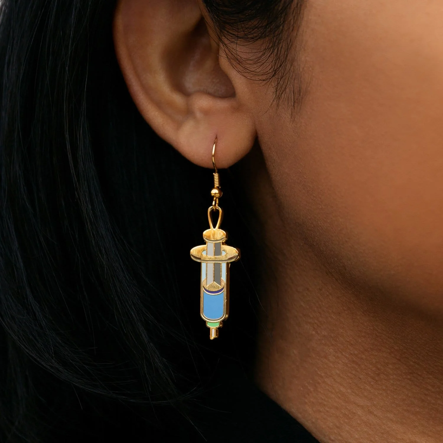 Vaccine Syringe and Vial (mixed set) Drop Earrings - Image 5