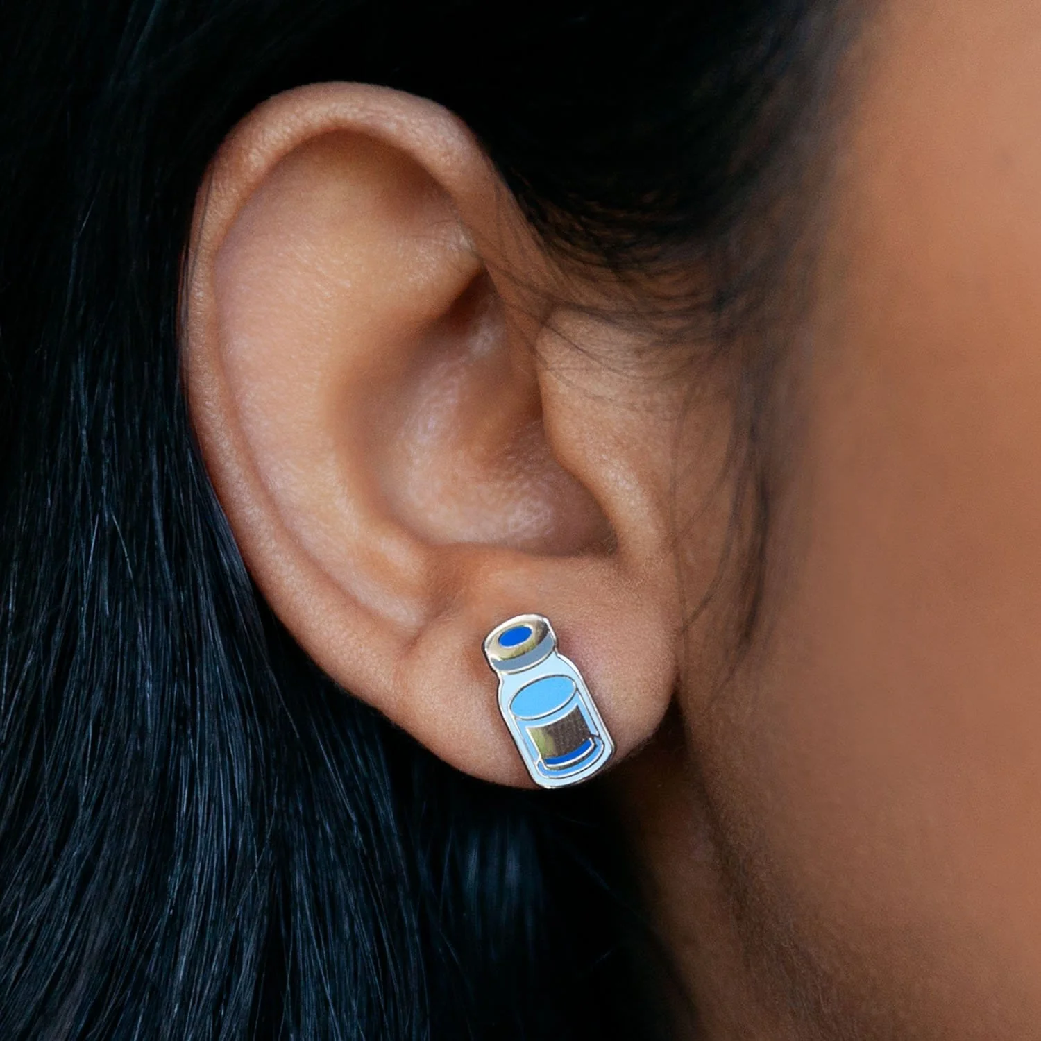 Vaccine Syringe and Vial (mixed set) Post Earrings - Image 3